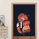 Japanese Door Curtain Partition Curtain Restaurant Decoration Curtain Noren for Noodle Store Kitchen Room Decoration