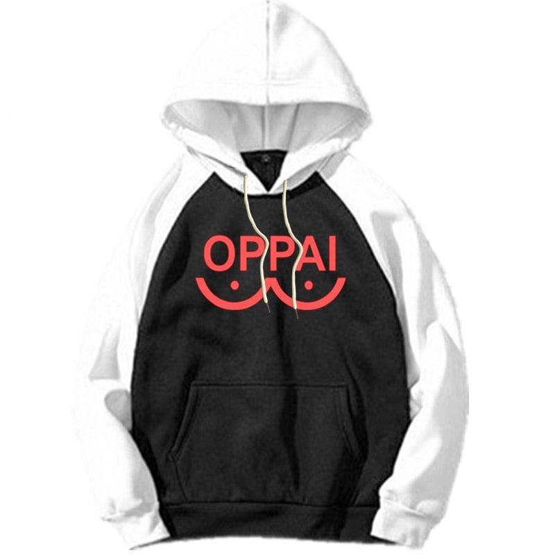 NEW Anime One Punch man Saitama Oppai Hoodie Hooded Women Men Sweatshirt Hoodie Cosplay Costume New Splice Hip Hop Pullover 2020