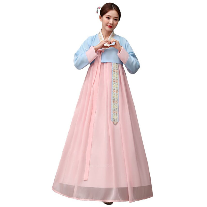 Palace Korean Traditional Costume for Women Elegant Luxury Hanbok Dress Princess Cosplay Anicent Retro Long Robe Wedding Party