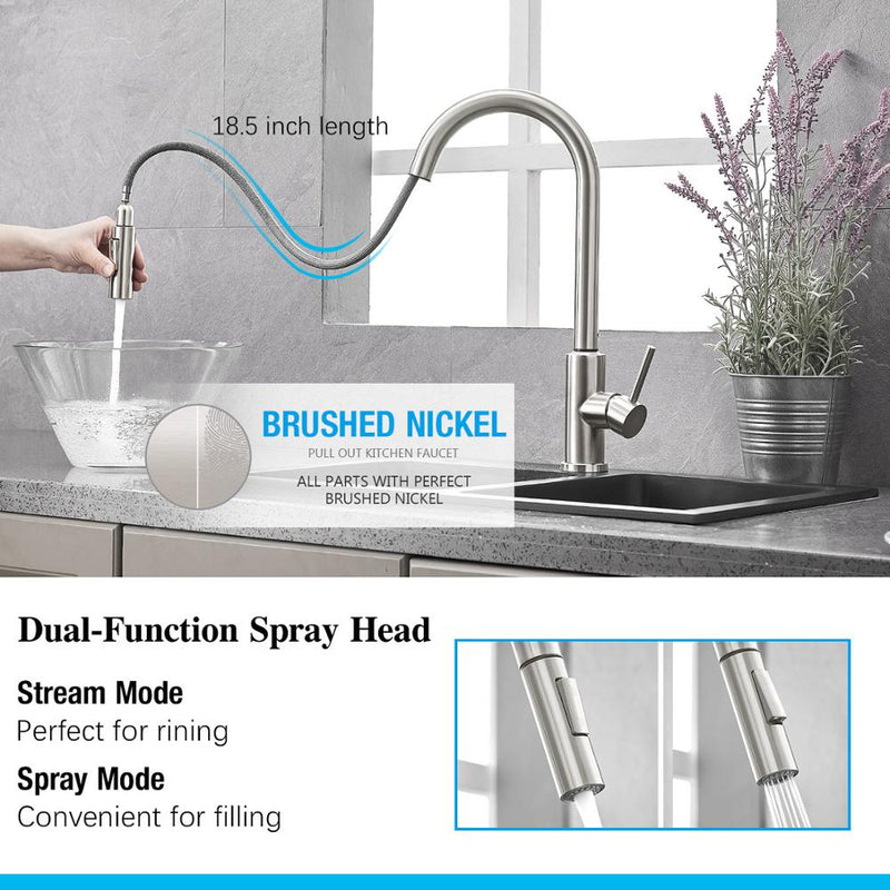 Kitchen Faucets Smart Sensor Pull-Out Hot and Cold Water Switch Mixer Tap Smart Touch Spray Tap Kitchen Black Crane Sink Faucets