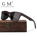 GM Handmade Natural Wooden Sunglasses Women Men Brand Design Vintage Fashion Glasses Gray Polarized Lens Accept OEM 1610BN