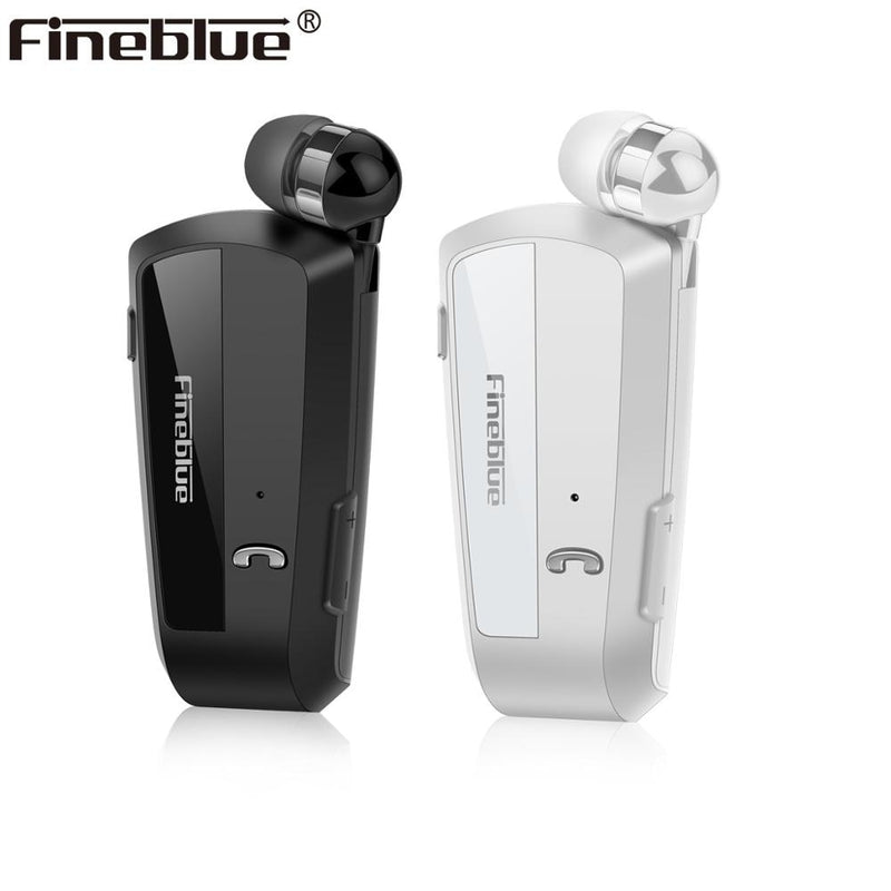 Fineblue F990 Newest Wireless business Bluetooth Headset Sport Driver Earphone Telescopic Clip on stereo earbud Vibration Luxury