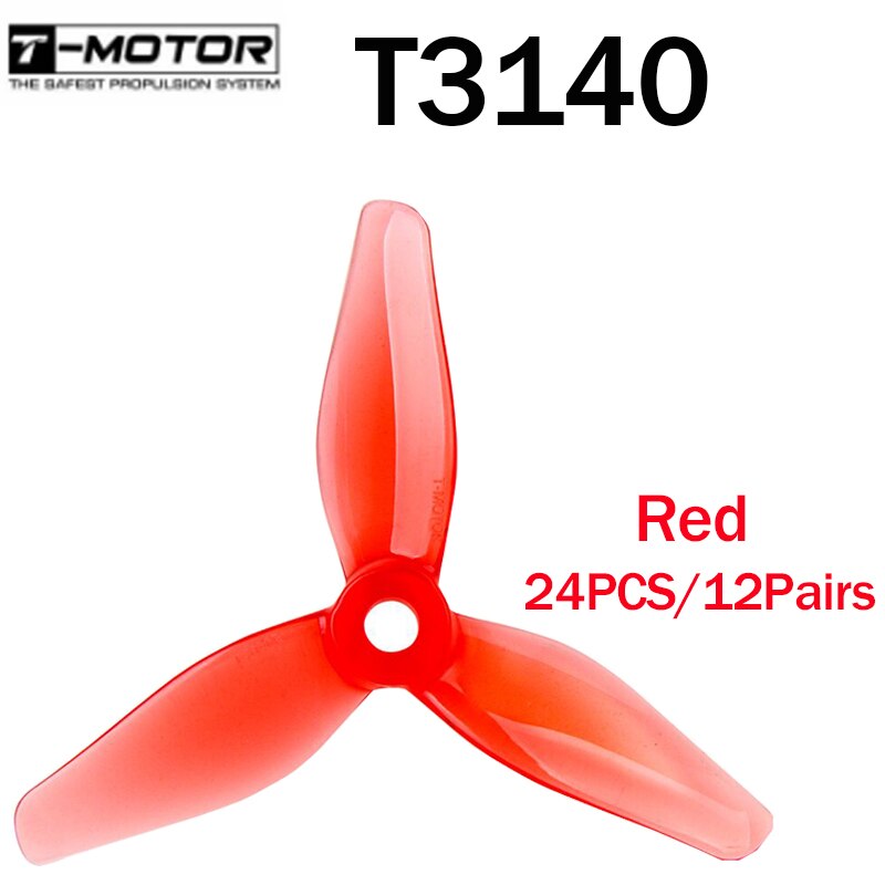 24 pcs/12 Pair T-Motor T3140 3140 3-blade Propeller CW CCW For RC Drone FPV Racing Brushless Motor