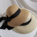The Riviera | Hepburn-Style Wide-Brim Straw Sun Hat with Bow