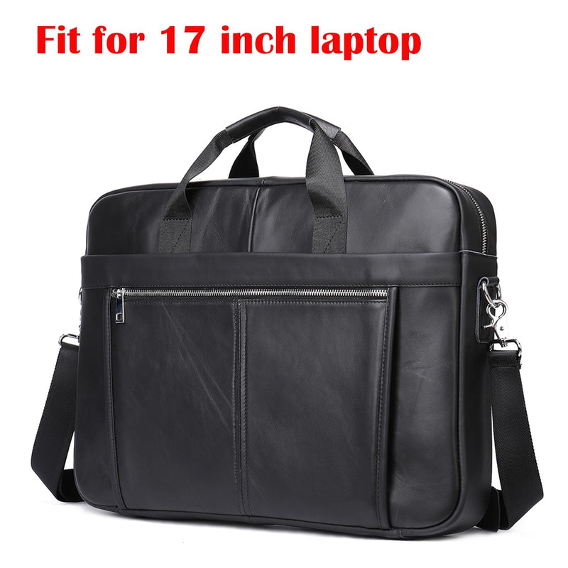 Maletines WESTAL para hombre, bolso de mensajero de cuero genuino para hombre, bolso para ordenador portátil de 14 pulgadas, bolsos de negocios de oficina de cuero para hombre para documentos 8572