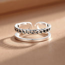 NEHZY S925 Stamp Ring High Quality Hollow Woman Fashion Jewelry Adjustable Ring Retro Thai Silver Black Hot Sale