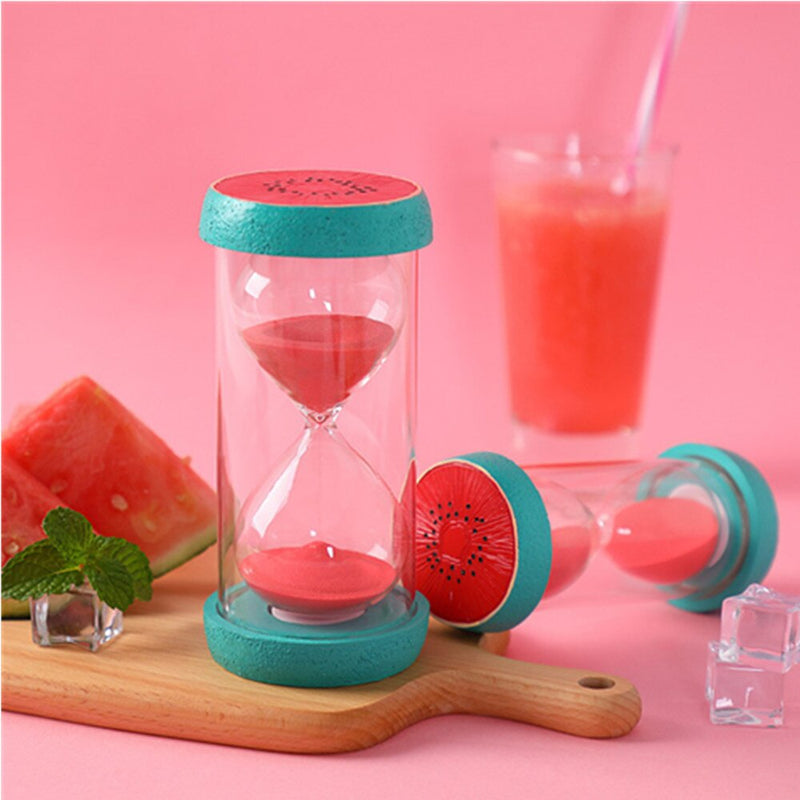 Hourglass 5 Minutes Sand Watch Fruit Timer Clock 15 30 Minute Sandglass Desk Ornaments Home Decoration Children Gift