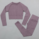 Legging deportivo de cintura alta, ropa deportiva para gimnasio para mujer, traje de Yoga para mujer sin costuras, conjunto de entrenamiento de alta elasticidad, Sujetador deportivo acolchado