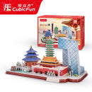 3D Puzzle Game DIY Toy Paper Miniature Model City London Paris New York Moscow Famous Building Assemble Game Toys For Kids Gifts