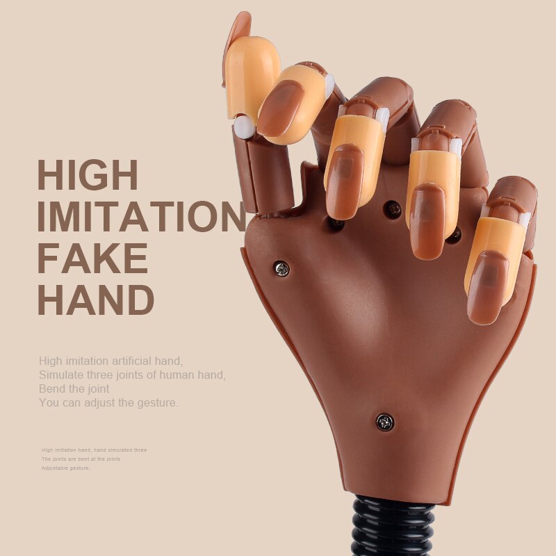 Monika Prothetisches Handmodell für Nail Art Training Gefälschte Handübungen Malwerkzeug Maniküre Anfänger Übungsausrüstung