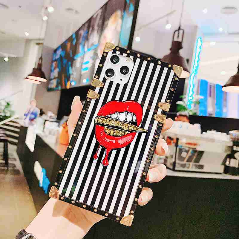 Case For Samsung Galaxy Note 10 Plus Cover Diamond Bracket Square Back Cover For Samsung Note 9 8 A70 A50 A7 2018 Phone Case