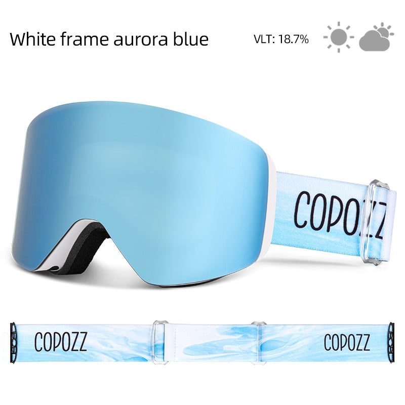 Gafas de esquí magnéticas COPOZZ OTG, máscara de Snowboard para hombres y mujeres, gafas personalizadas, protección cilíndrica UV400, gafas de nieve para adultos