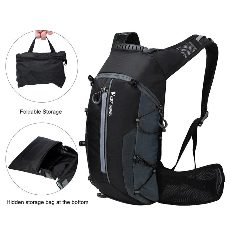 WEST BIKING Wasserdichte Fahrradtasche Tragbare Reflektierende Sport Radfahren Rucksack Outdoor Wandern Klettern MTB Fahrrad Zubehör