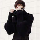 Women Scarf Poncho Women Scarves Womens 2023 Winter Fashion Women Knitted Long Sleeve Wrap Shawl Scarf Echarpe Femme Hiver