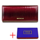 Beth Cat Women Wallet and Purses Genuine Leather Female Coin Card Holder Purse Ladies Money Bags Alligator Cow Wallets