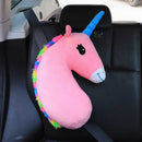 Bebé chico viaje unicornio almohada niños cabeza cuello soporte proteger asiento de coche cinturón almohada hombro seguridad Correa lindo Animal cojín