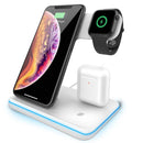 3 in 1 15W Fast Wireless Charger Dock Stand for iPhone 13 12 11 XS XR X 8 Apple Watch iWatch 7 6 Airpods Pro Qi Charging Station