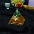 Orgonite Pyramid Maripura Chakra Natural Citrine Gabriel Enhance Creative Resin Green Crystal Jewelry Decoration C0162