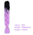 Black Star Hair Ombre Jumbo Extensiones de cabello trenzado Trenzas retorcidas de 24 pulgadas Fibra de cabello sintético para trenzado retorcido para mujeres