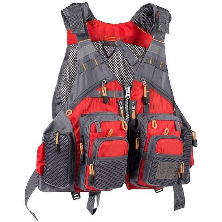 Bassdash Breathable Fishing Vest Outdoor Sports Fly Swimming Adjustable Vest Fishing Tackle