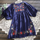 Sommer Frauen mexikanische bestickte Blumen Bauernbluse Vintage ethnische Tunika Boho Hippie Kleidung Tops Blusa Feminina