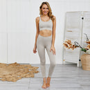 2 Pieces Seamless Fitness Women Yoga Suit Gym Push Up Clothes Workout Sport Set Padded Sports Bra High Waist Legging Sportswear