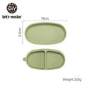 Let's Make 1Set Baby Feeding Anti-slip Pads Two-sided Suction Cup Children Silicone Baby Feeding Bowl Dish Mats Coaster for Kids