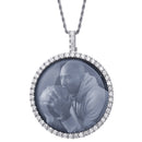 D&amp;Z New 3D Custom Photo Pendant Big Size Solid Back 4mm Width Stones Side Hip Hop Jewelry Personalized Cubic Zircon Chains Gift