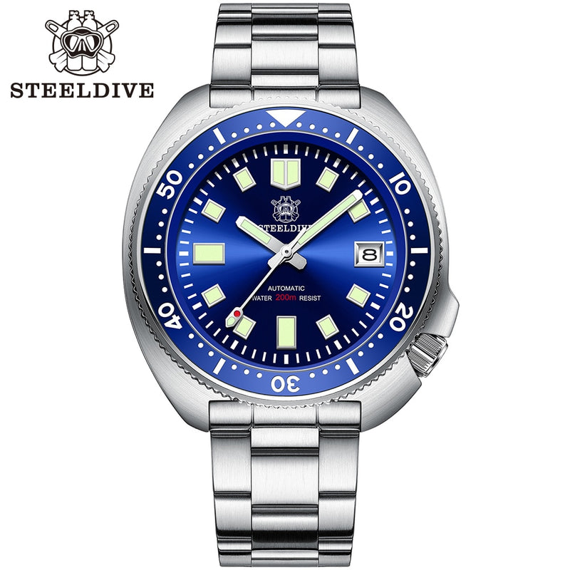 SD1970 Steeldive Brand 44MM Reloj de buceo para hombre NH35 con bisel de cerámica