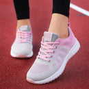 Women Shoes Flats Fashion Casual Sneaker Walking Woman Comfort Lace-Up Mesh Breathable Female Outdoor Zapatillas Mujer Feminino