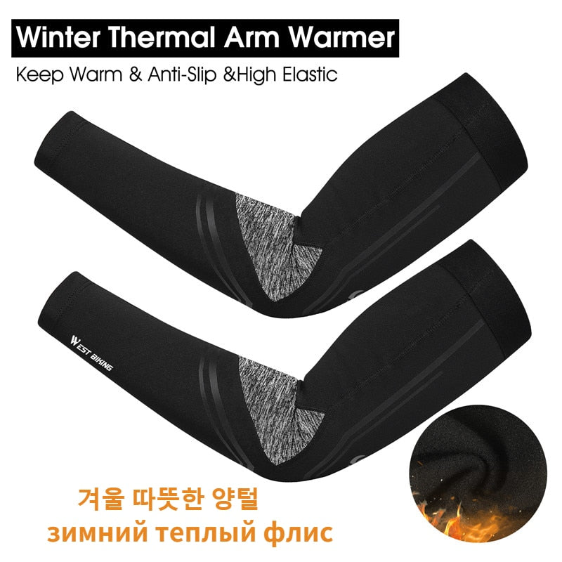 WEST BIKING Warm Windproof Cycling Leg Warmers Men Women MTB Bike Bicycle Sports Running Basketball Soccer Compression Leggings