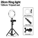 Anillo de luz LED 16/20/26cm 5600K lámpara de anillo para Selfie regulable con trípode soporte para teléfono enchufe USB iluminación para estudio fotográfico