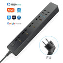 WIFI Smart Power Strip Universal Works With Alexa Googlehome Multi Plug  four takes 6AC Socket  4 USB Voice Contro UK/EU/US/AU