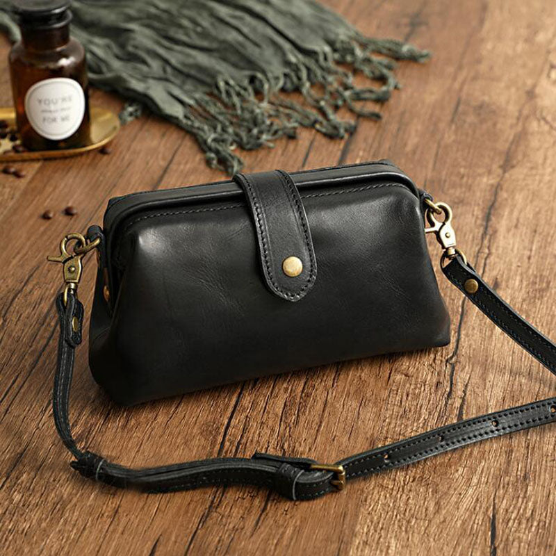 Top Quality Pure Cowhide Shoulder Bags Copper Buckle Messenger Bag Genuine Leather Fashion Ladies Crossbody Bags Female Bolsas