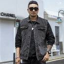 Big Size 2022 Men Kpop Fashion Casual Style Autumn Spring Cowboy Black Vest Jacket Man Denim Blue Cotton Vests Coats 5XL 6XL 7XL