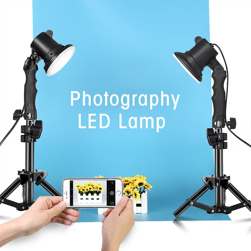 LED-Lampe Fotografie Studio Glühbirne Portrait Soft Box Fill Glühbirne mit 37CM ​​Lichtstativ Stativ Fotostudio