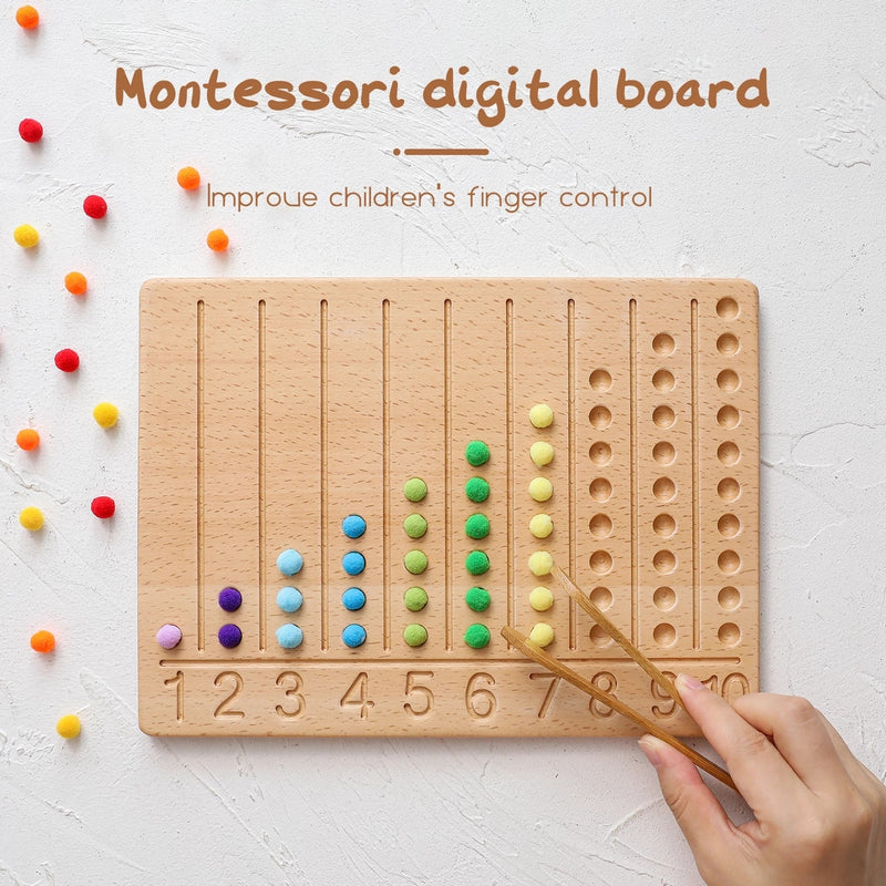 Tablero de trazado Montessori, juguete de madera para niñas y niños, letras mayúsculas y minúsculas de doble cara, número, juego educativo, producto de juguete
