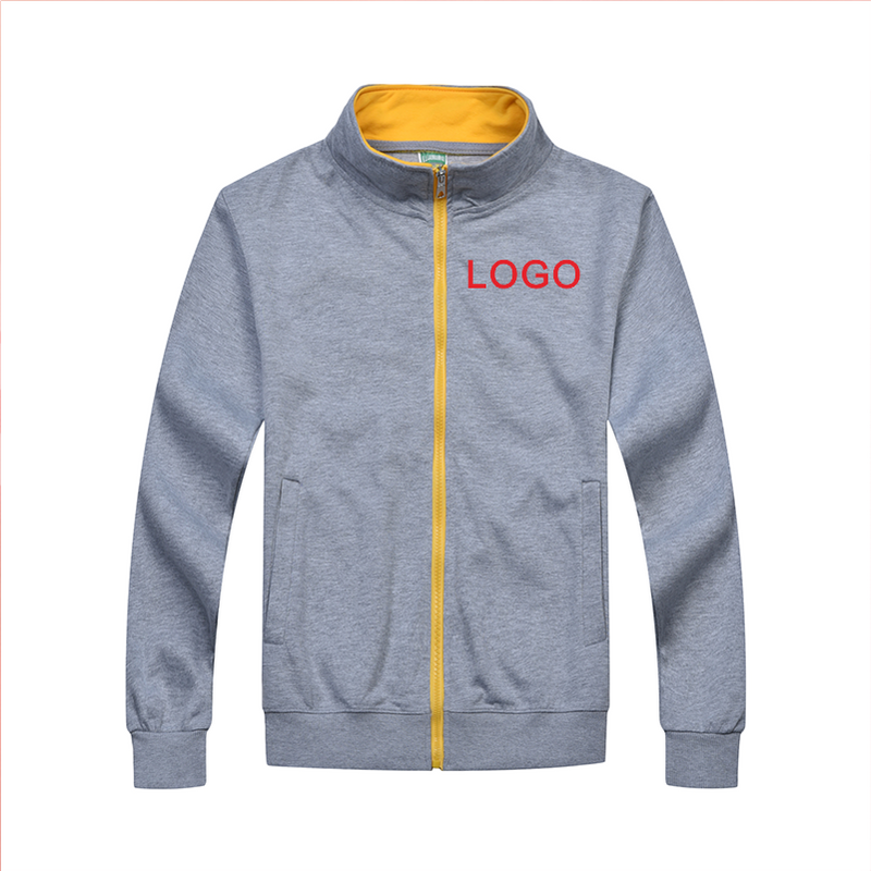 YOTEE, otoño e invierno, informal, de alta calidad, con cuello levantado, chaqueta con cremallera, logotipo personalizado, chaqueta para hombres y mujeres