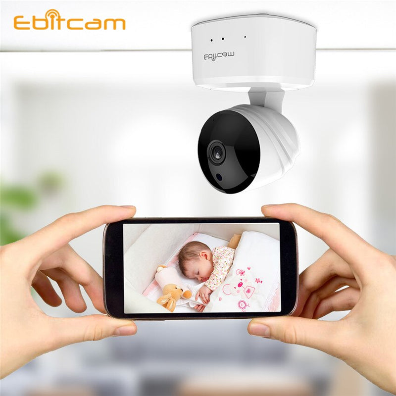 Ebitcam Security 360 CCTV Cámara Ip PTZ 1080P 2K Detección de movimiento facial PIR Visión nocturna Alarma de vigilancia Wifi interior Monitor de bebé