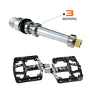 Nuevos pedales de bicicleta antideslizantes de 3 rodamientos sellados de aleación de aluminio CNC, pedales de bicicleta de montaña ultraligeros de pie plano, piezas de bicicleta MTB