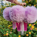 Etiqueta privada Claro Personalizado Niños Sin logotipo Lujo Antiadherente Haga su propio llavero rosa vegano Llavero Brillo de labios