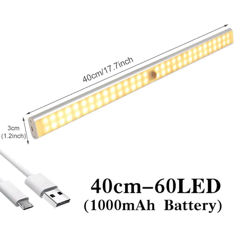 USB/Batterie-Bewegungssensor-Licht unter Schranklicht für Schlafzimmer, Kleiderschrank, Küche, Treppenhaus, Schrank, LED-Licht, Lampe, Heimdekoration