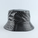 2021 Leather Dot Print Two side Reversible Bucket Hat Waterproof Fisherman Hat Sun Cap Fishing Hats For Women Men