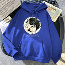 Popular Japanese Manga Death Note L·Lawliet Hoodies Men Anime Hoody Fashion Streetwear Loose Oversize Sweatshirts Fleece Clothes