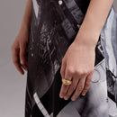 ENFASHION Chunky Lines Rings For Women Gold Color Elegant Ring Stainless Steel Friends Gifts Fashion Jewelry Anillos Mujer R4069