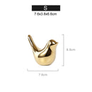 Polar House Golden Bird Figurines Modern Ceramic Bird Statues Animal Sculpture Home Decoration Crafts Gold Ceramic Wedding Gifts