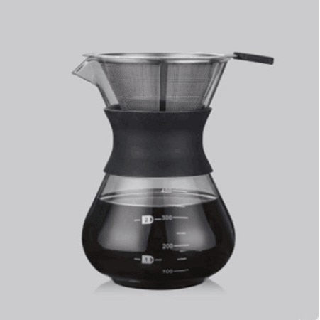 1PC 1000ml Cafetera de vidrio Goteador Moka Tea Maker Percolador Barista Tools Espresso Manual Tetera Tetera con acero inoxidable