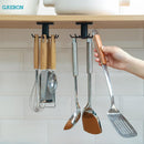 Organizador de ganchos de cocina, colgador de baño, estante de secado de platos de pared, soporte para tapa, accesorios de cocina, estante de armario de almacenamiento