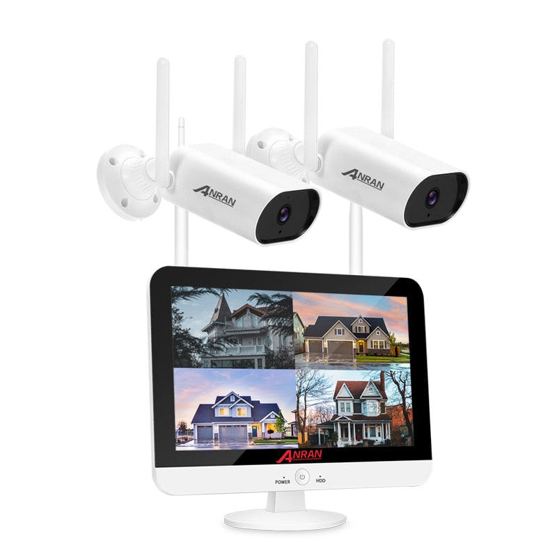 ANRAN 5MP H.265+ Ultra HD Video Security System Waterproof Outdoor Wireless IP Cameras Plug &amp; Play NVR Kit Night Vision Free APP