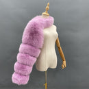 Fur Sleeve Women Fashion Luxury Real Fox Fur Coat Single Sleeve New Arrival